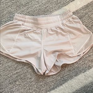 White Lululemon Hotty short